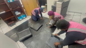 Coin Pattern Rubber Interlocking Tiles