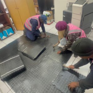 Coin Pattern Rubber Interlocking Tiles
