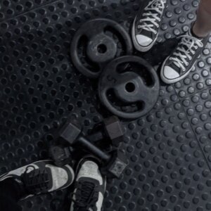 Studded Anti-Slip Rubber Floor Tiles